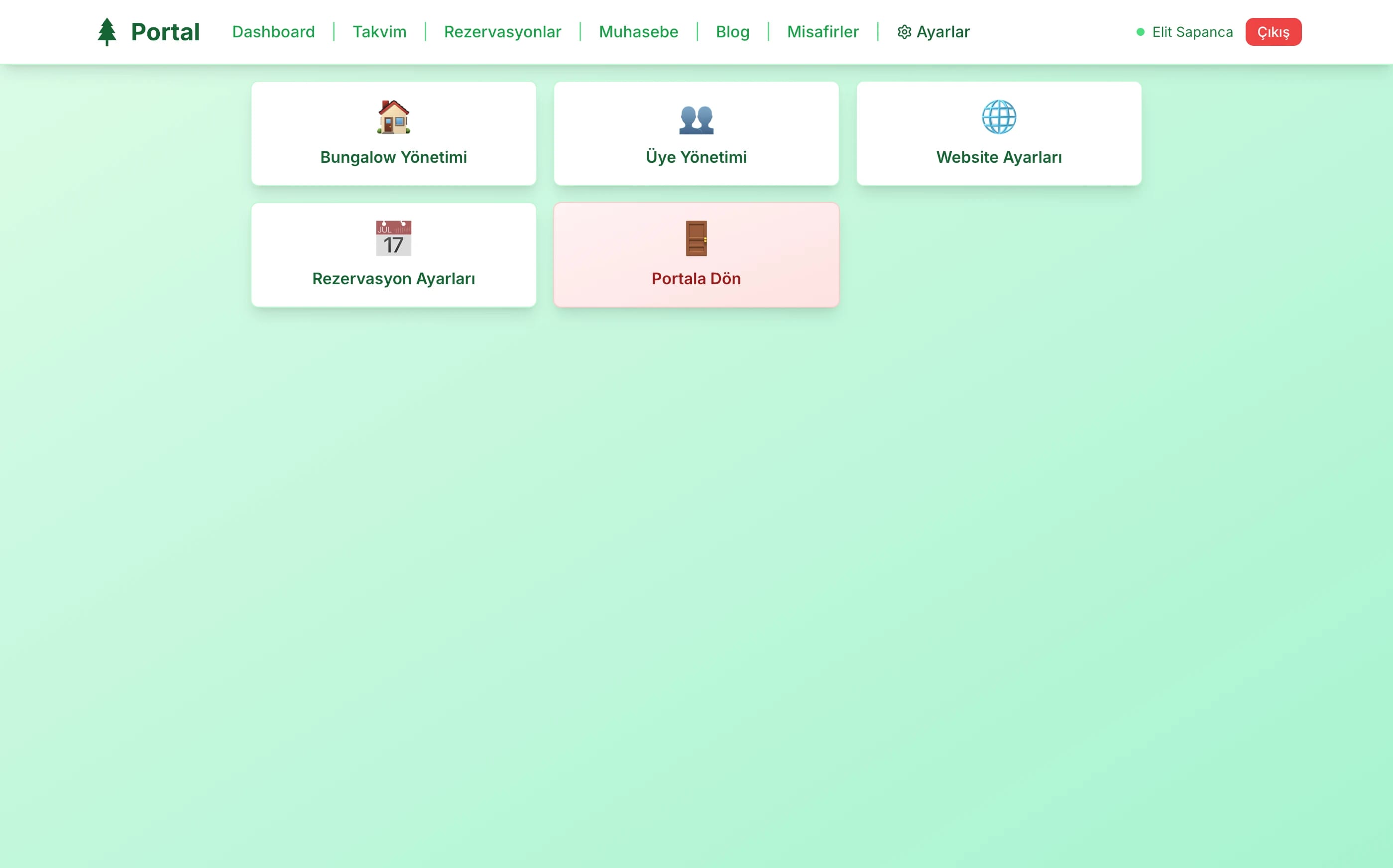 Bungalowcu Site Ayarları - Bungalow ve üye yönetimi